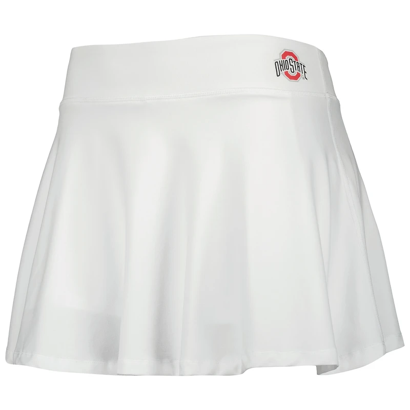 Women's ZooZatz White Ohio State Buckeyes Flowy Skort