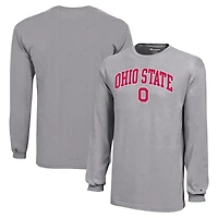 Champion de la jeunesse Heather Grey Ohio State Buckeyes Arch Over Logo T-shirt à manches longues