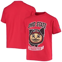 Champion de la jeunesse Scarlet Ohio State Buckeyes Strong Mascot T-shirt