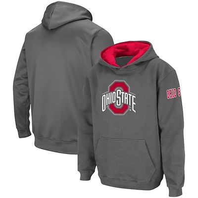 Youth Colosseum White Ohio State Buckeyes Big Logo Pullover Hoodie