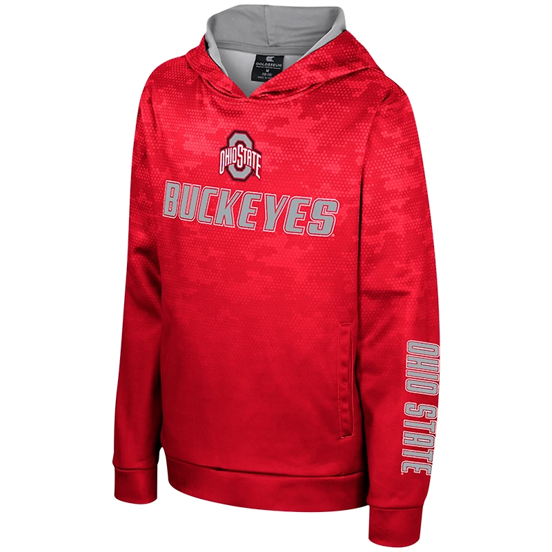 Sweat à capuche haute tension Colosseum Scarlet Ohio State Buckeyes pour jeunes