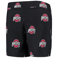 Youth Columbia Black Ohio State Buckeyes Backcast Printed Omni-Shade Shorts