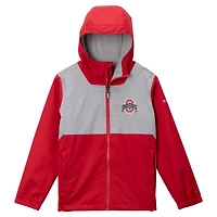 Veste à capuche entièrement zippée Omni-Tech doublée Rainy Fields Columbia Scarlet Ohio State Buckeyes pour jeunes