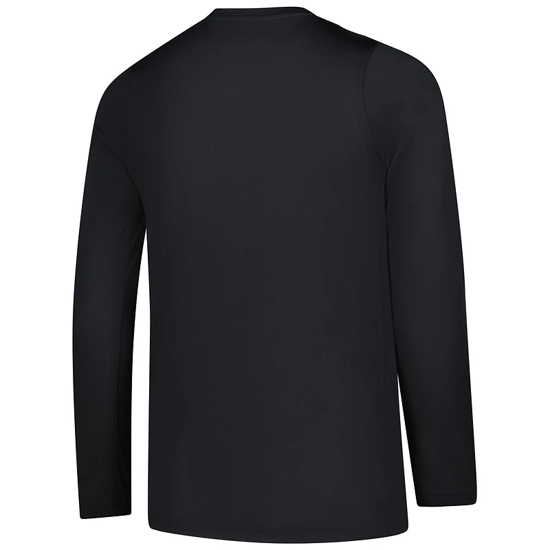 T-shirt à manches longues Nike Dri-FIT noir pour jeune, avec logo légendaire des Buckeyes de l'Ohio State