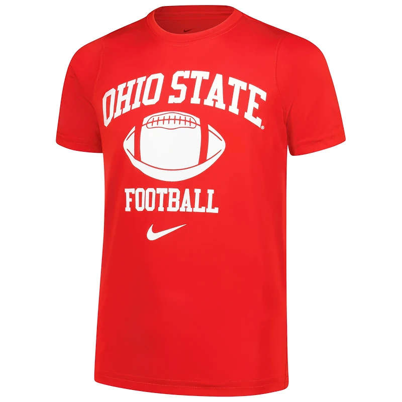 Youth Nike Scarlet Ohio State Buckeyes Logo Legend Dri-FIT T-Shirt