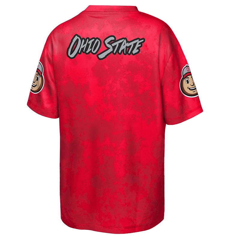 Youth Outerstuff  Scarlet Ohio State Buckeyes Off-Side Sublimated T-Shirt