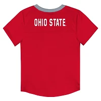 Youth Outerstuff Scarlet Ohio State Buckeyes Red Zone Two-Piece V-Neck Top and Pants Set