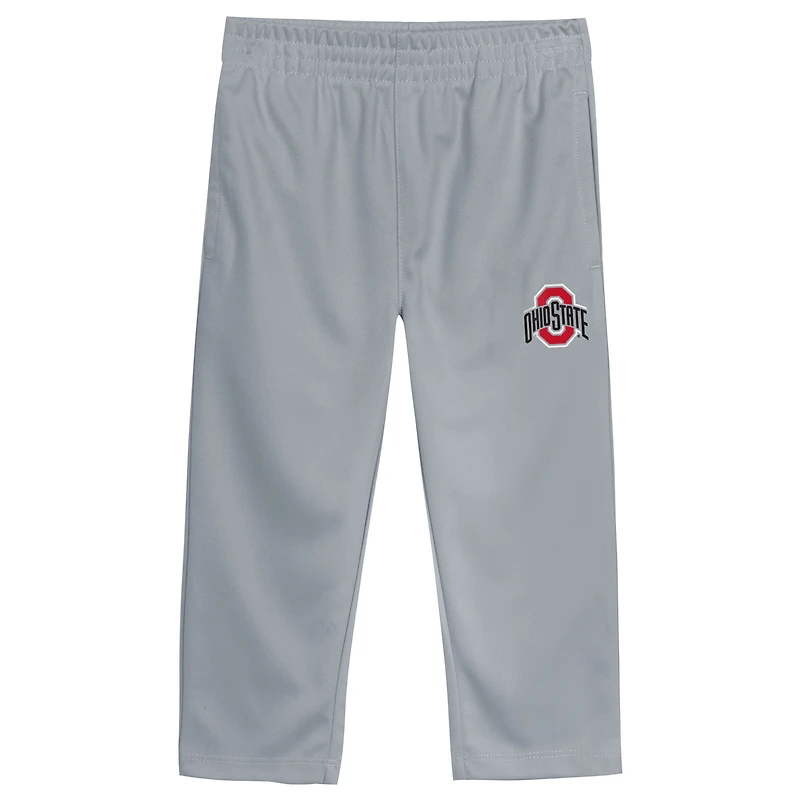 Youth Outerstuff Scarlet Ohio State Buckeyes Red Zone Two-Piece V-Neck Top and Pants Set