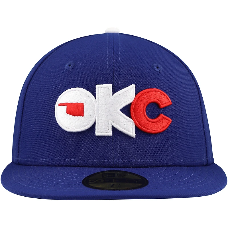 Casquette ajustée 59FIFTY Royal Oklahoma City 89ers Authentic Collection pour hommes