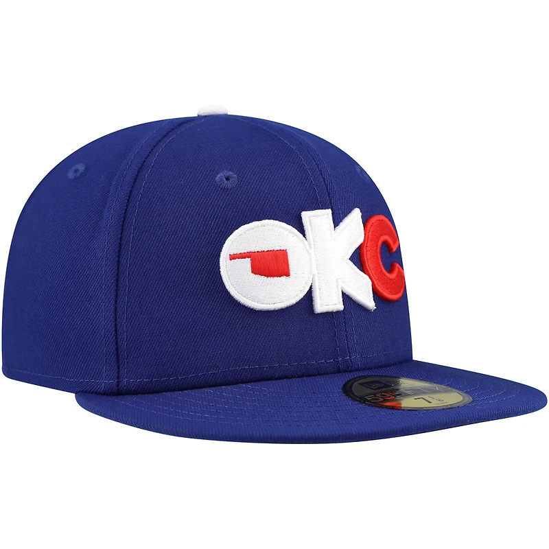 Casquette ajustée 59FIFTY Royal Oklahoma City 89ers Authentic Collection pour hommes