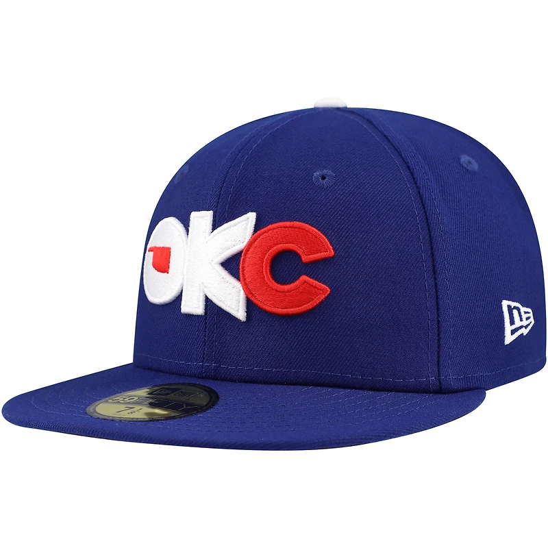 Casquette ajustée 59FIFTY Royal Oklahoma City 89ers Authentic Collection pour hommes