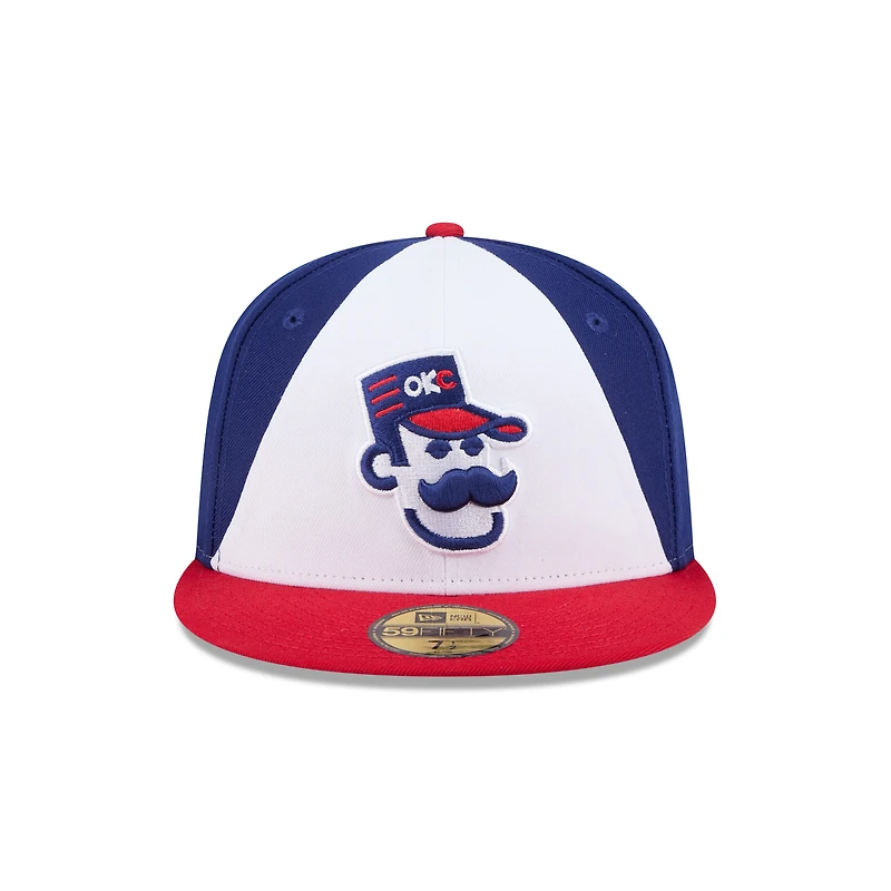 Casquette ajustée 59FIFTY bleue New Era pour homme, thème Oklahoma City Baseball Club, soirées
