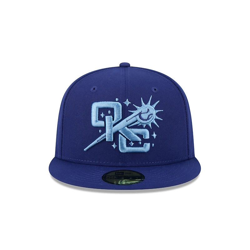 Casquette ajustée 59FIFTY bleue New Era pour homme, thème Oklahoma City Baseball Club, soirées