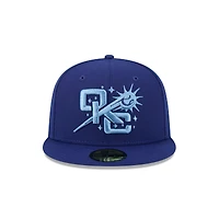 Casquette ajustée 59FIFTY bleue New Era pour homme, thème Oklahoma City Baseball Club, soirées