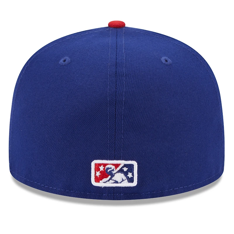 Men's New Era Blue Oklahoma City Dodgers Authentic Collection Alternate Logo 59FIFTY Fitted Hat