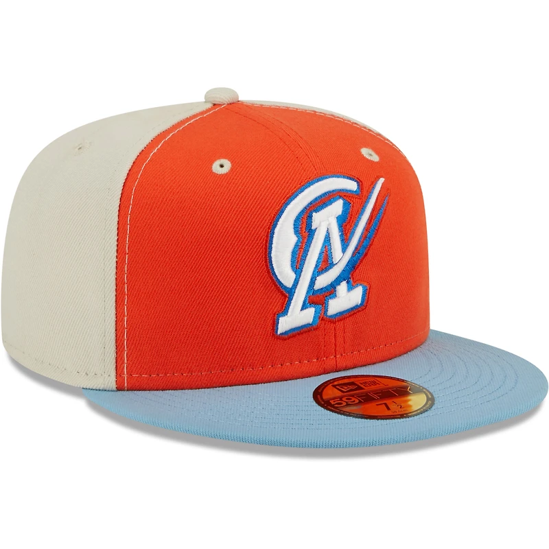 Men's New Era Orange/Light Blue Cielo Azul De Oklahoma City Copa La Diversion 59FIFTY Fitted Hat
