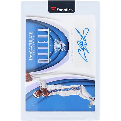 Carmelo Anthony Oklahoma City Thunder Autographed 2017-18 Panini Immaculate Collection Modern Marks Platinum #MK-CAN #1/1 Card