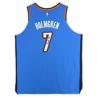 Maillot authentique Nike Icon Edition bleu dédicacé par Chet Holmgren du Thunder d'Oklahoma City