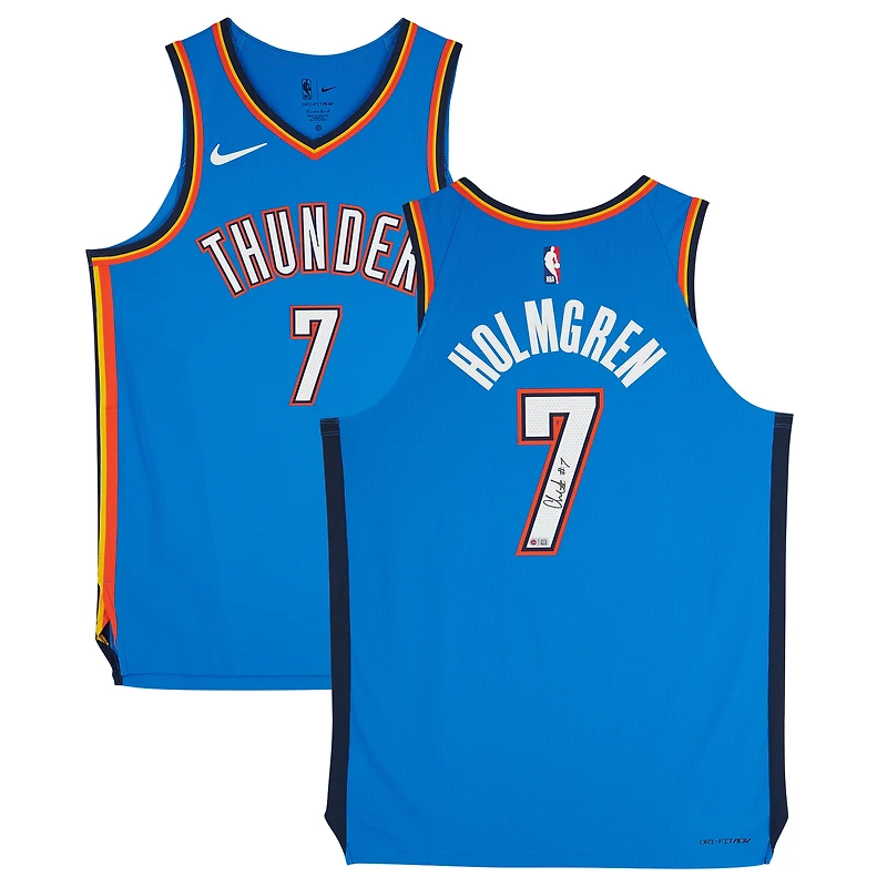 Chet Holmgren Oklahoma City Thunder Autographed Nike Blue Icon Edition Authentic Jersey