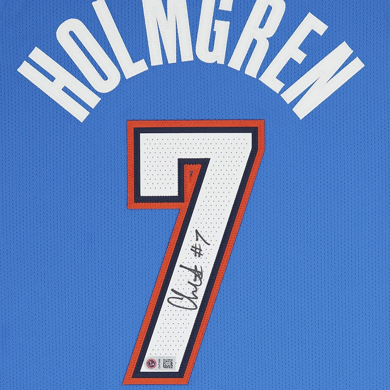Chet Holmgren Oklahoma City Thunder Autographed Nike Blue Icon Edition Authentic Jersey