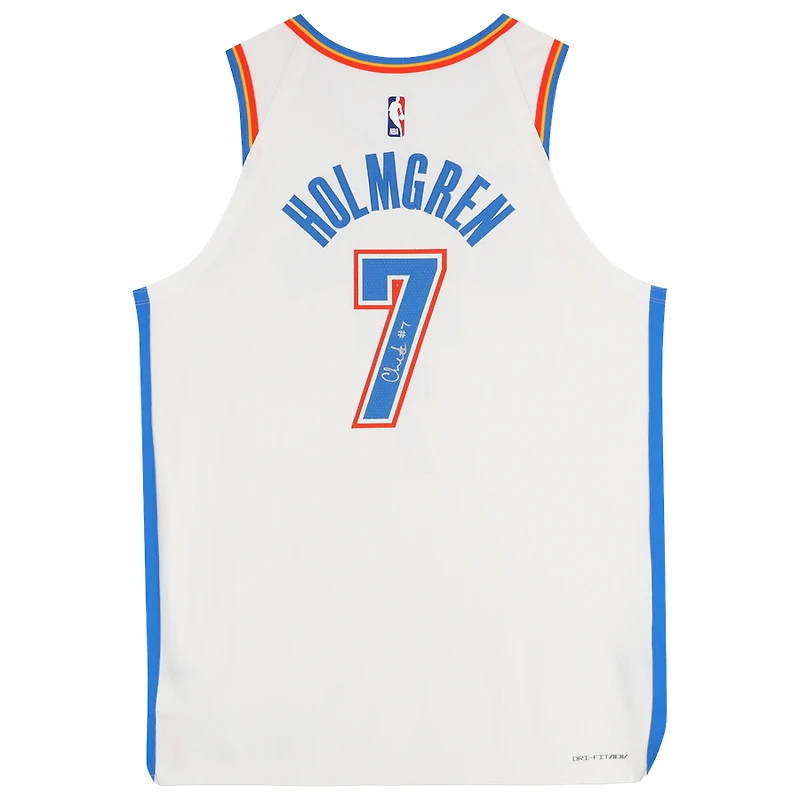 Chet Holmgren Oklahoma City Thunder Autographed Nike White Association Edition Authentic Jersey