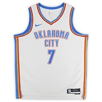 Maillot Nike Swingman blanc dédicacé par Chet Holmgren du Thunder d'Oklahoma City