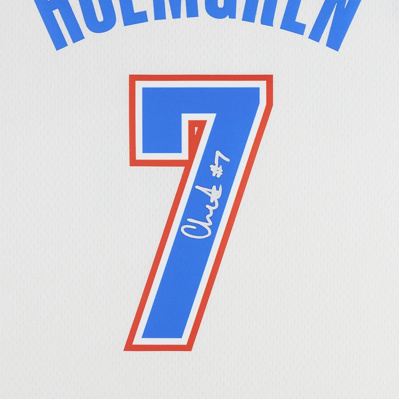 Maillot Nike Swingman blanc dédicacé par Chet Holmgren du Thunder d'Oklahoma City