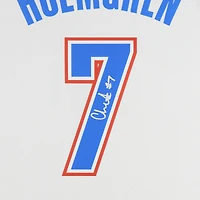 Maillot Nike Swingman blanc dédicacé par Chet Holmgren du Thunder d'Oklahoma City