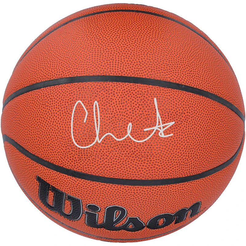 Ballon de basket-ball intérieur/extérieur Wilson Authentic Series autographié par Chet Holmgren, Oklahoma City Thunder