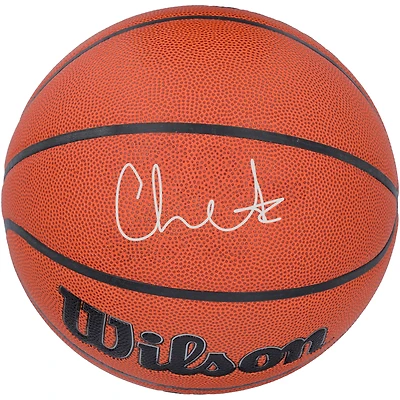 Ballon de basket-ball intérieur/extérieur Wilson Authentic Series autographié par Chet Holmgren, Oklahoma City Thunder