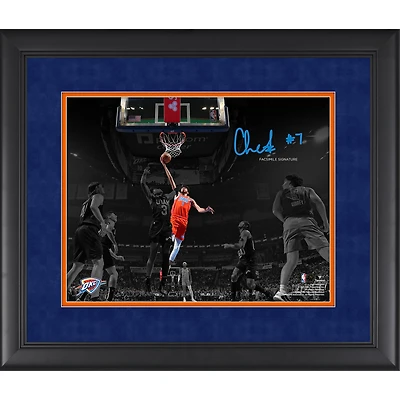 Photo encadrée avec la signature fac-similé de Chet Holmgren, joueur du Thunder d'Oklahoma City, format 11 x 14 pouces.