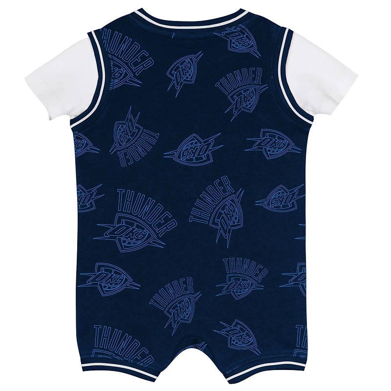 Barboteuse pour bébé Outerstuff bleu marine avec logo Oklahoma City Thunder Mania