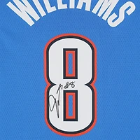 Maillot Swingman Nike Icon Edition bleu dédicacé par Jalen Williams du Thunder d'Oklahoma City