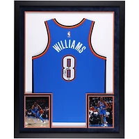 Jalen Williams Oklahoma City Thunder Autographed SM Deluxe Framed Blue Nike Icon Edition Swingman Jersey