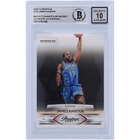 Carte de recrue Panini Prestige #153 autographiée 2009-10 de James Harden Oklahoma City Thunder Beckett Fanatics Witnessed Authenticated 10