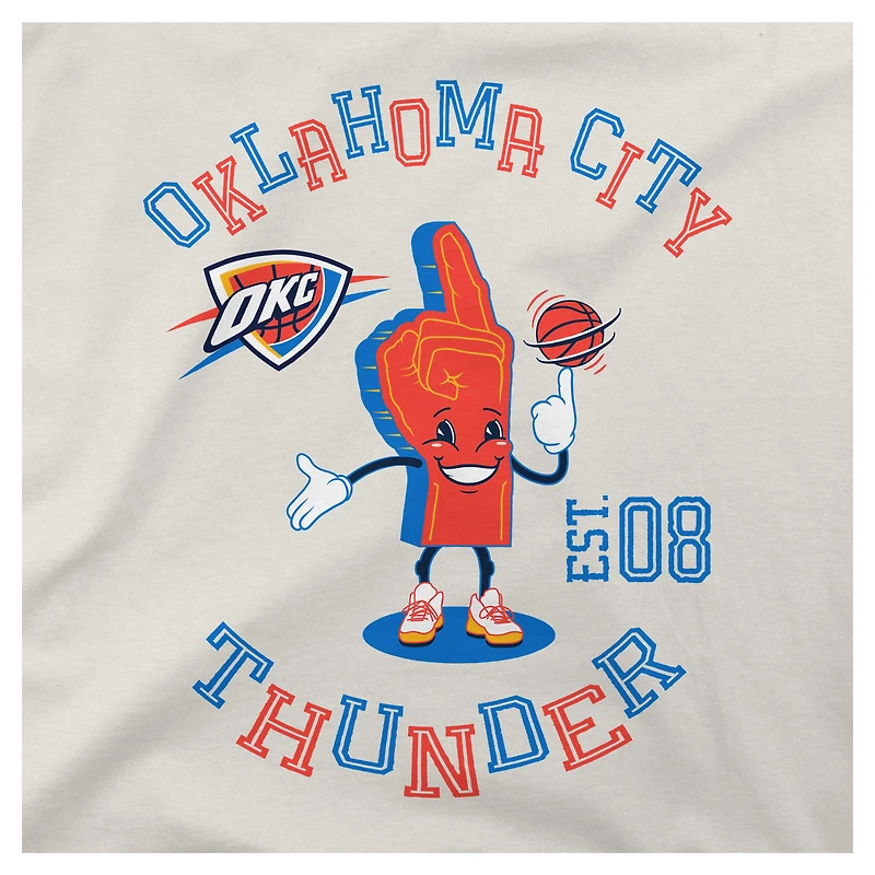T-shirt surdimensionné numéro un Oklahoma City Thunder pour homme, couleur crème, Stadium Essentials
