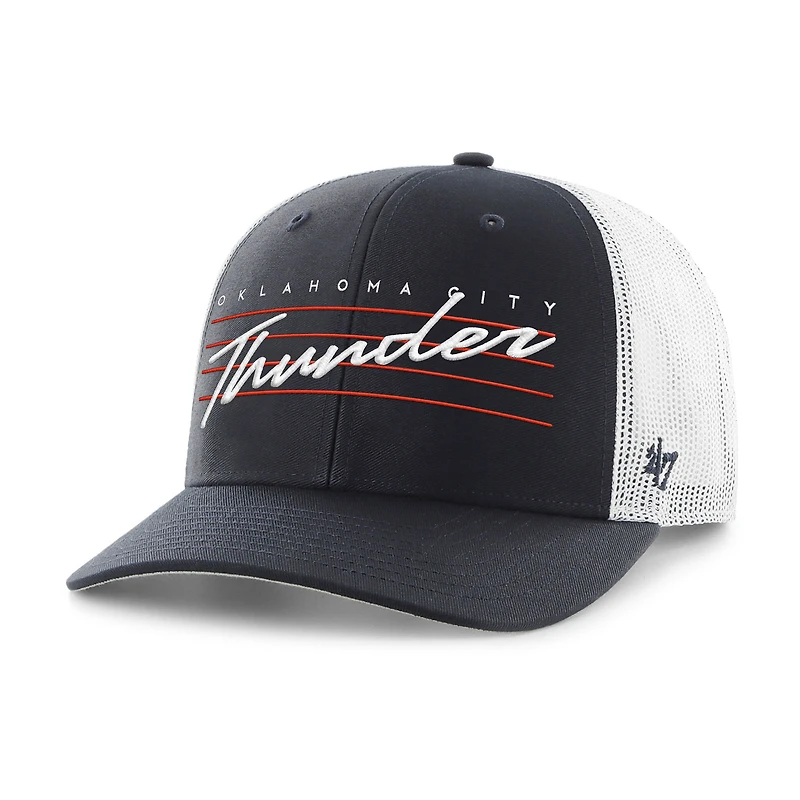 Casquette ajustable bleu marine Oklahoma City Thunder Downburst pour homme, modèle 1947