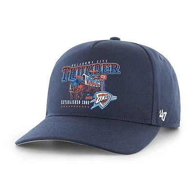 Casquette ajustable Oklahoma City Thunder Solid Hitch bleu marine pour homme, modèle 1947