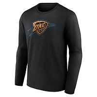 Men's  Black Oklahoma City Thunder Hardwood Long Sleeve T-Shirt