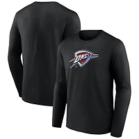 Men's  Black Oklahoma City Thunder Midnight Mascot Long Sleeve T-Shirt