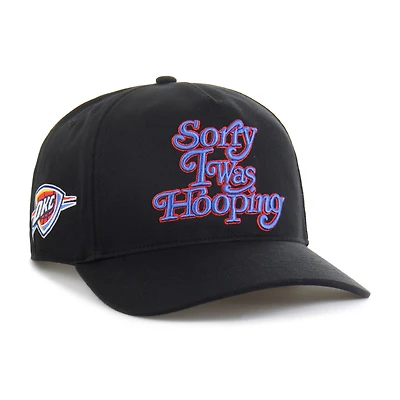 Men's Brand Seen by '47 Black Oklahoma City Thunder Sorry I Was Hooping Hitch Adjustable Hat