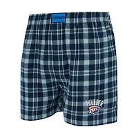 Boxer en flanelle Hawthorn bleu marine/gris Oklahoma City Thunder pour homme Concepts Sport