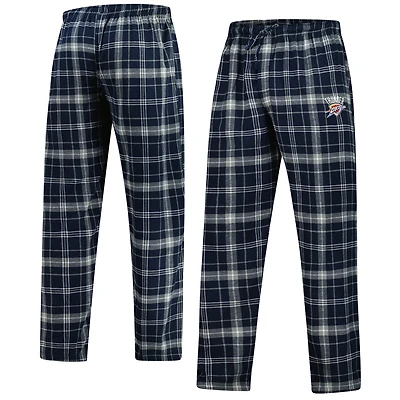 Men's Concepts Sport Navy/Gray Oklahoma City Thunder Ultimate Plaid Flannel Pants