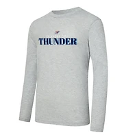 Ensemble t-shirt à manches longues et pantalon carreaux Oklahoma City Thunder Regulate bleu marine/gris chiné pour homme