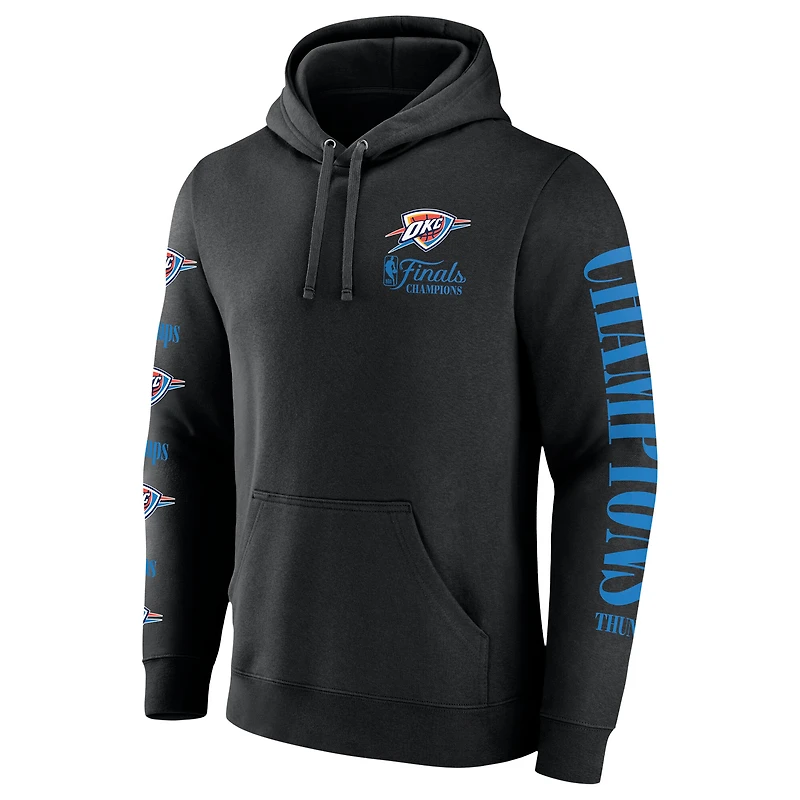 Men's Fanatics  Black Oklahoma City Thunder 2025 NBA Finals Champions Pullover Hoodie