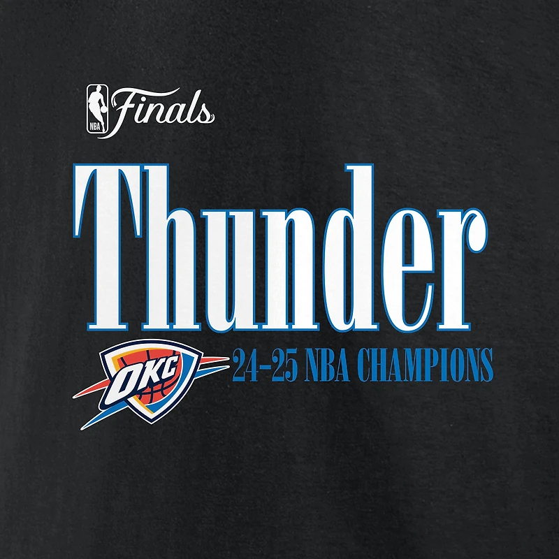 Men's Fanatics  Black Oklahoma City Thunder 2025 NBA Finals Champions Pullover Hoodie