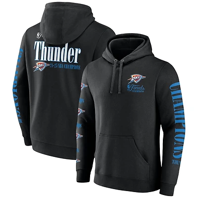 Men's Fanatics  Black Oklahoma City Thunder 2025 NBA Finals Champions Pullover Hoodie