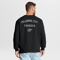 Men's Fanatics Black Oklahoma City Thunder Crossover Collection Defensive Rotation Drill Premium Pullover Sweatshirt