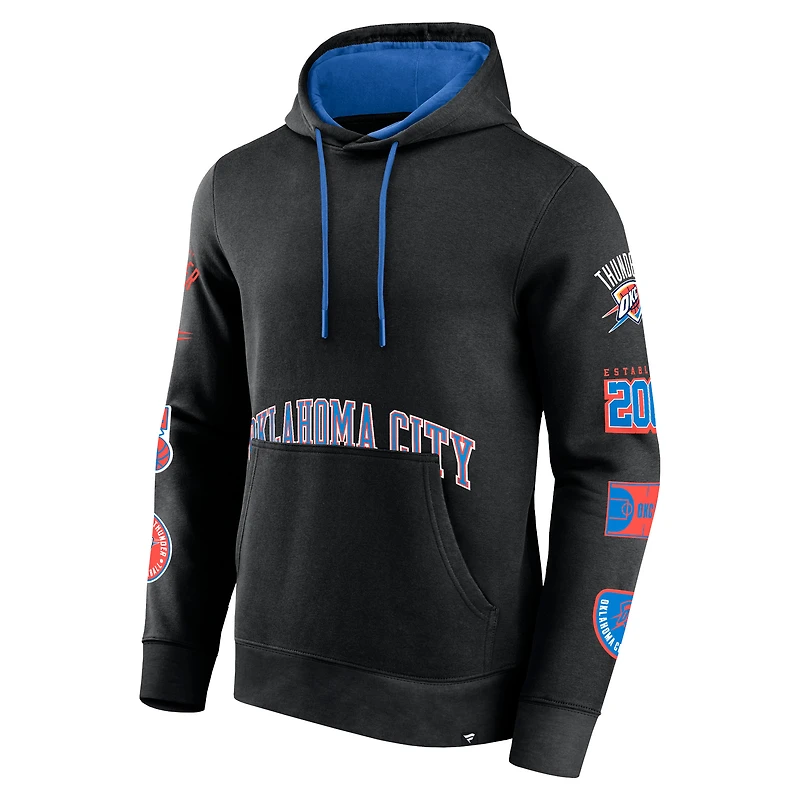 Sweat à capuche noir Fanatics pour hommes Oklahoma City Thunder Wild Winner