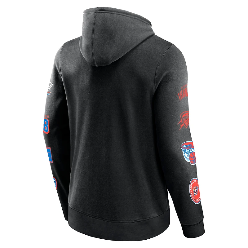 Sweat à capuche noir Fanatics pour hommes Oklahoma City Thunder Wild Winner